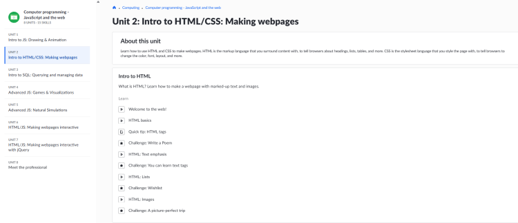Khan Academy Intro to HTML and CSS