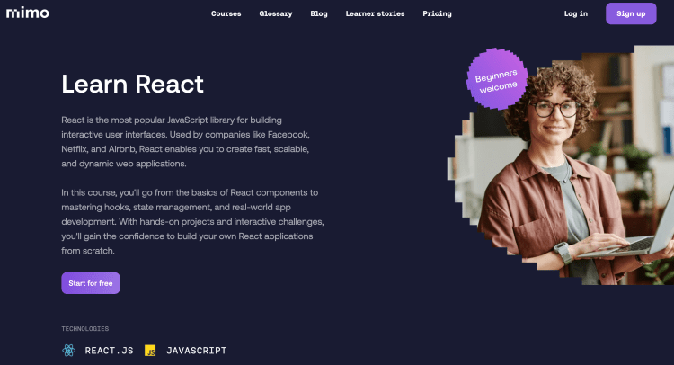 Mimo React course