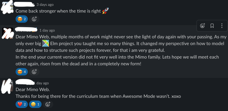 Rest in peace Mimo Web, letting go of whole product line.